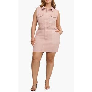 Good American Fit For Success Sleeveless Mini Dress Pink 1XL NWT